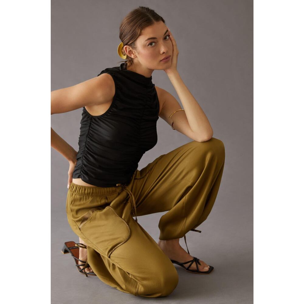 Anthropologie En Elly Ruched Mock-Neck Tank - New Item - Size XL